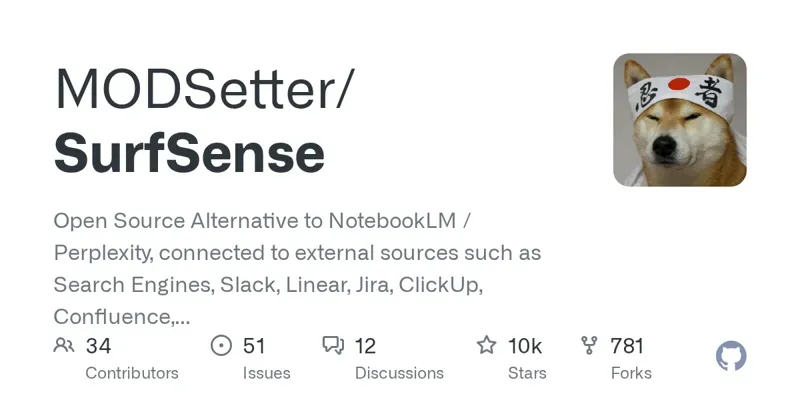 SurfSense: настраиваемый ИИ-агент для исследований с интеграцией личной базы знаний